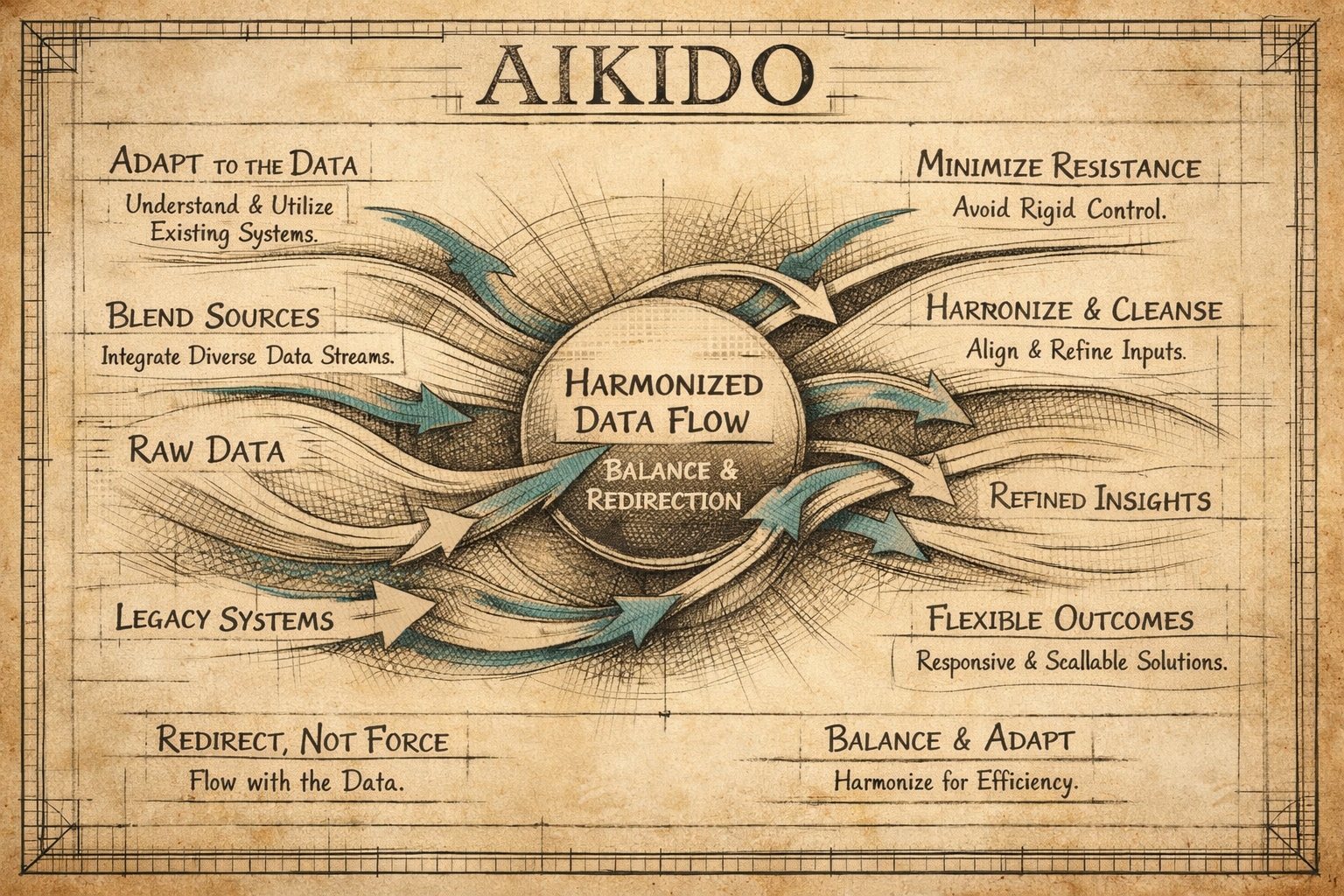 AIKIDO Framework: Harmonized data flow with balance and redirection